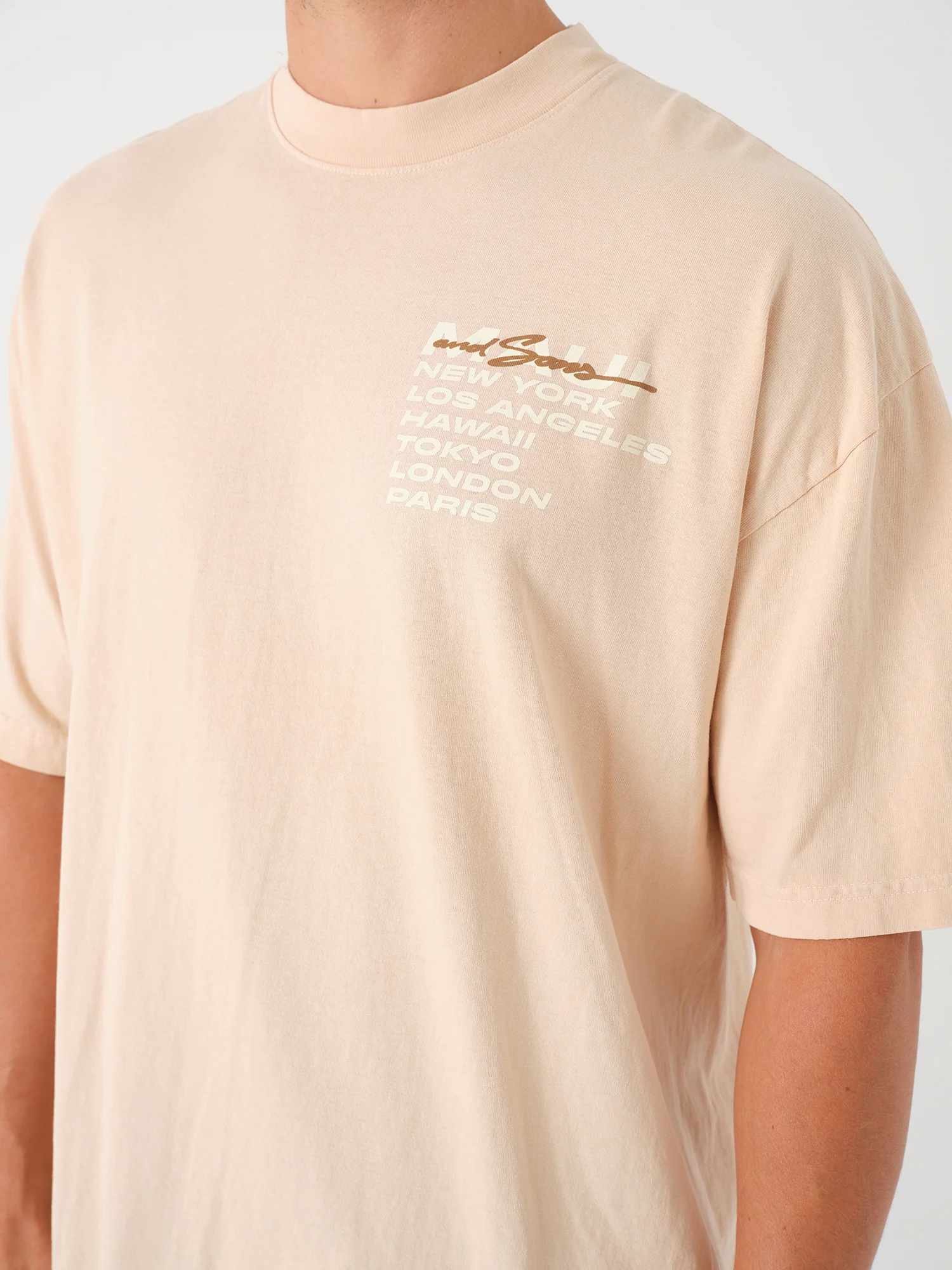 City Wave T-Shirt in Beige - Image 4