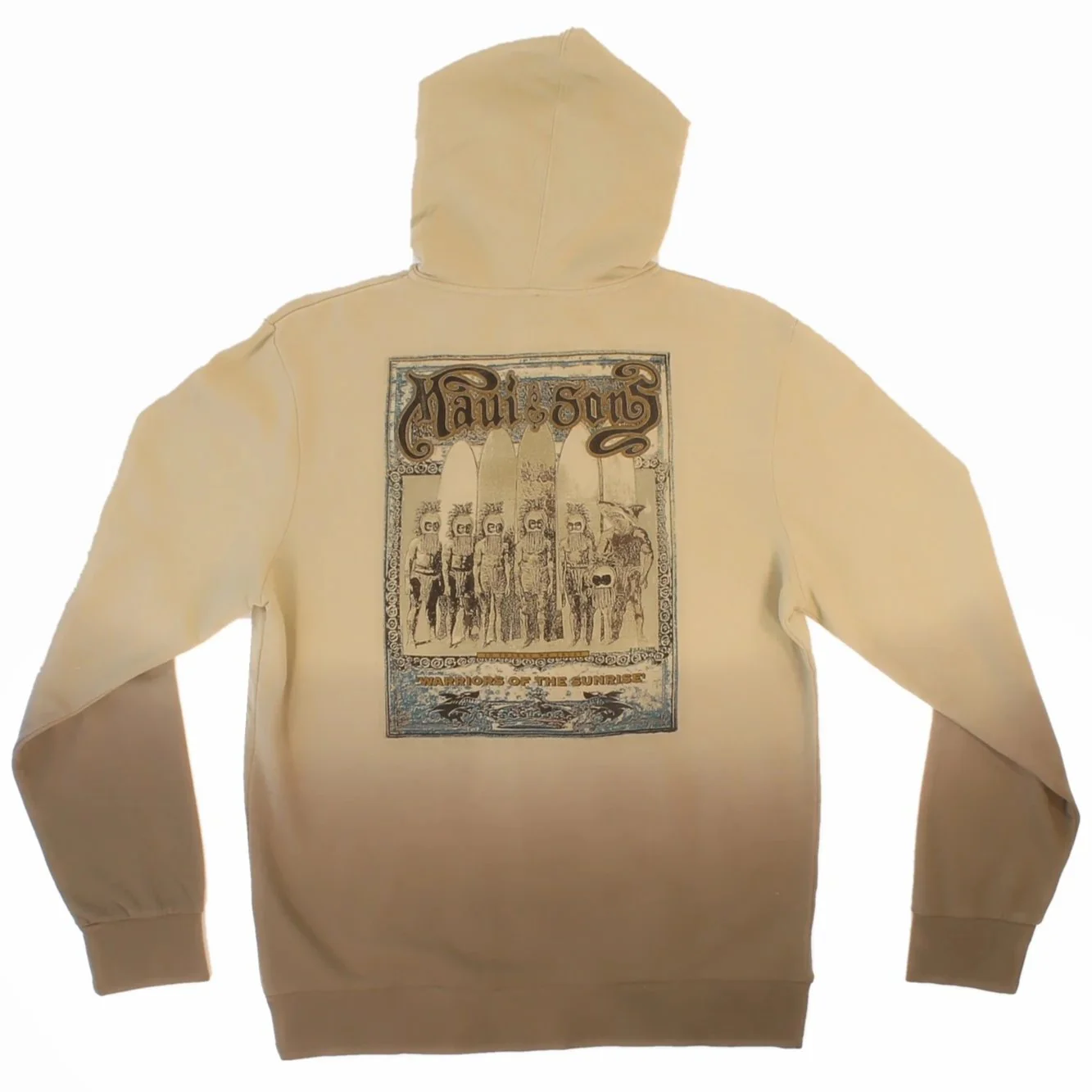 Warriors of the Sunrise Dip Dye Men's Zip Up Hoodie - Image 2