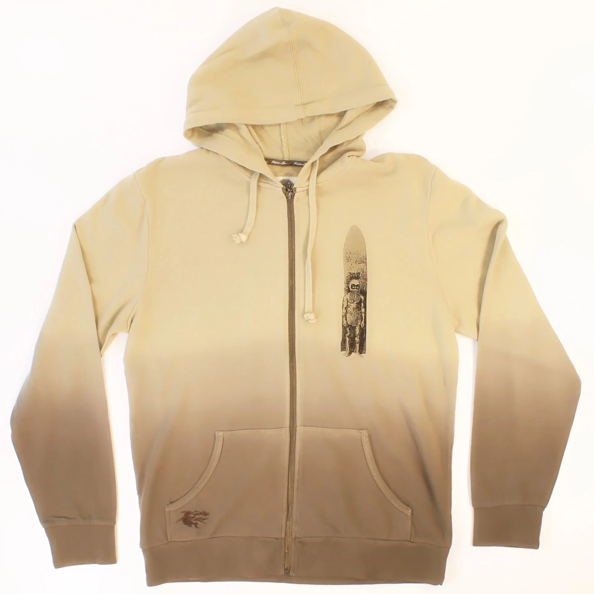 Warriors of the Sunrise Dip Dye Men's Zip Up Hoodie - Image 3