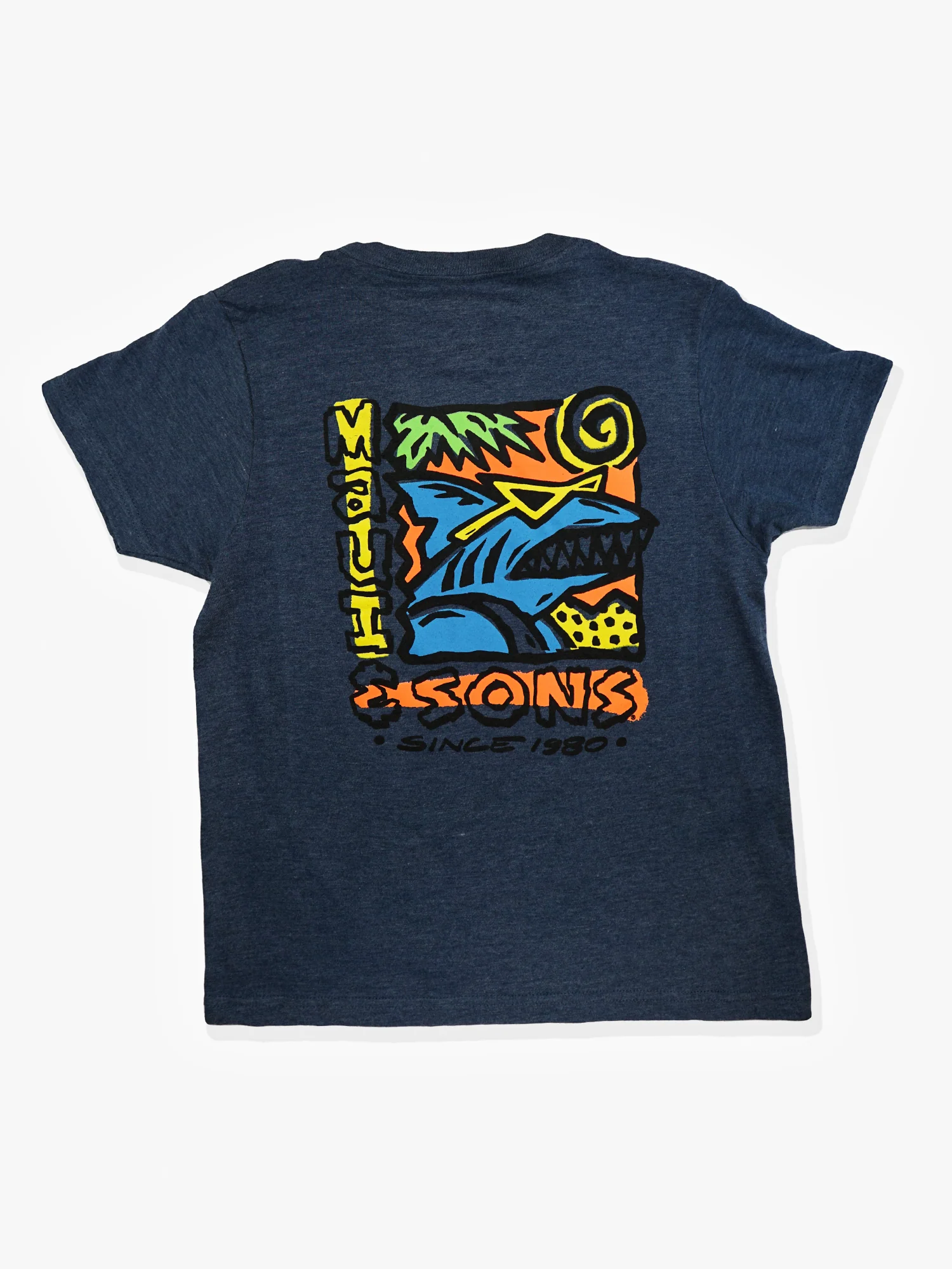 Boys Good Life T-Shirt in Heather Navy - Image 2