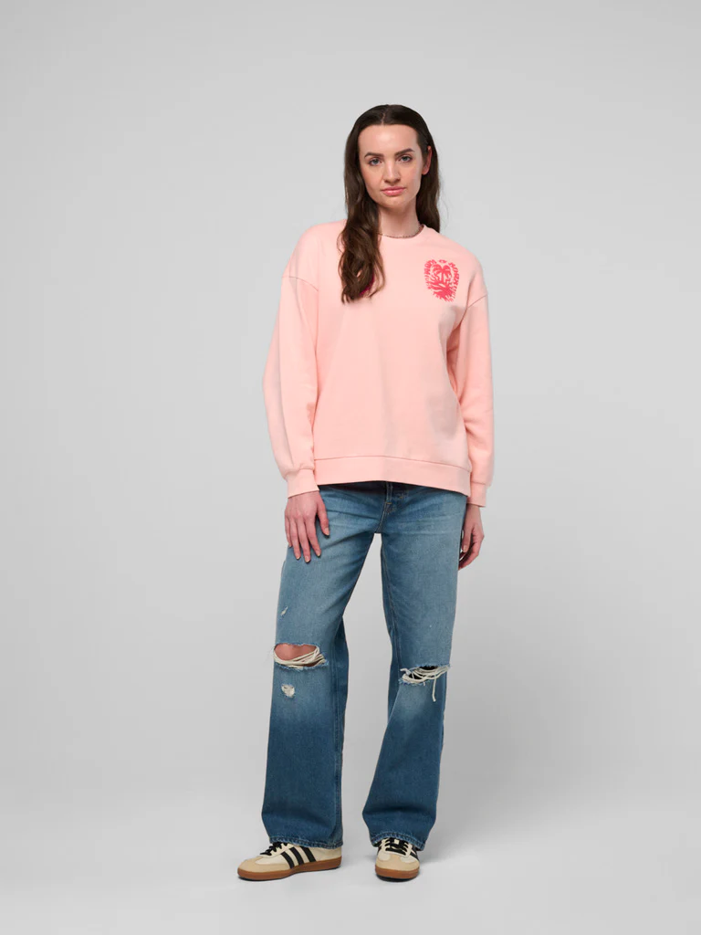 Life's Good Ladies Oversized Crewneck Fleece - Image 5