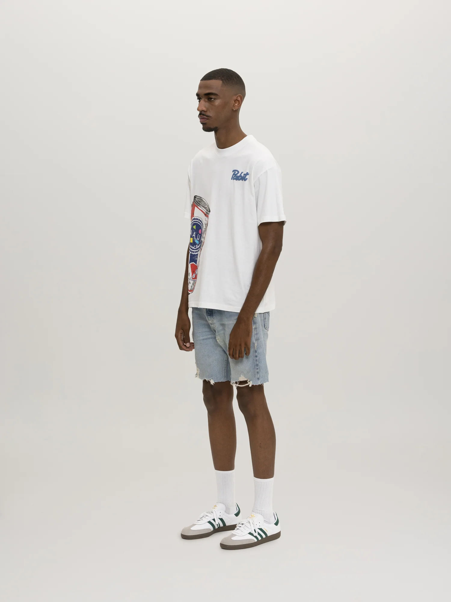 Maui And Sons x Pabst Blue Ribbon Crushed Can Puff Ink T-Shirt - Image 5