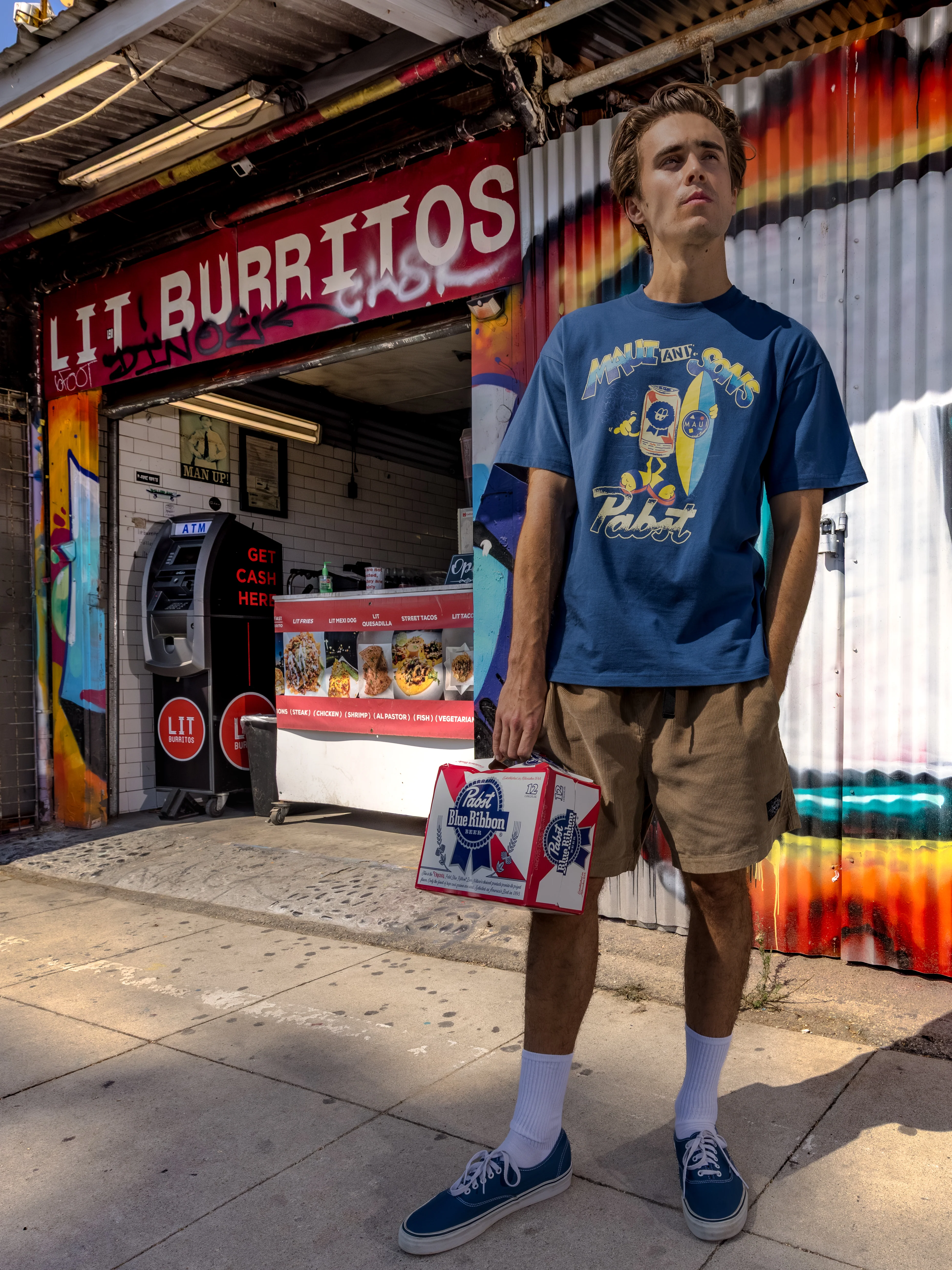 Maui and Sons x Pabst Blue Ribbon - Surf Pabst T-Shirt - Image 4