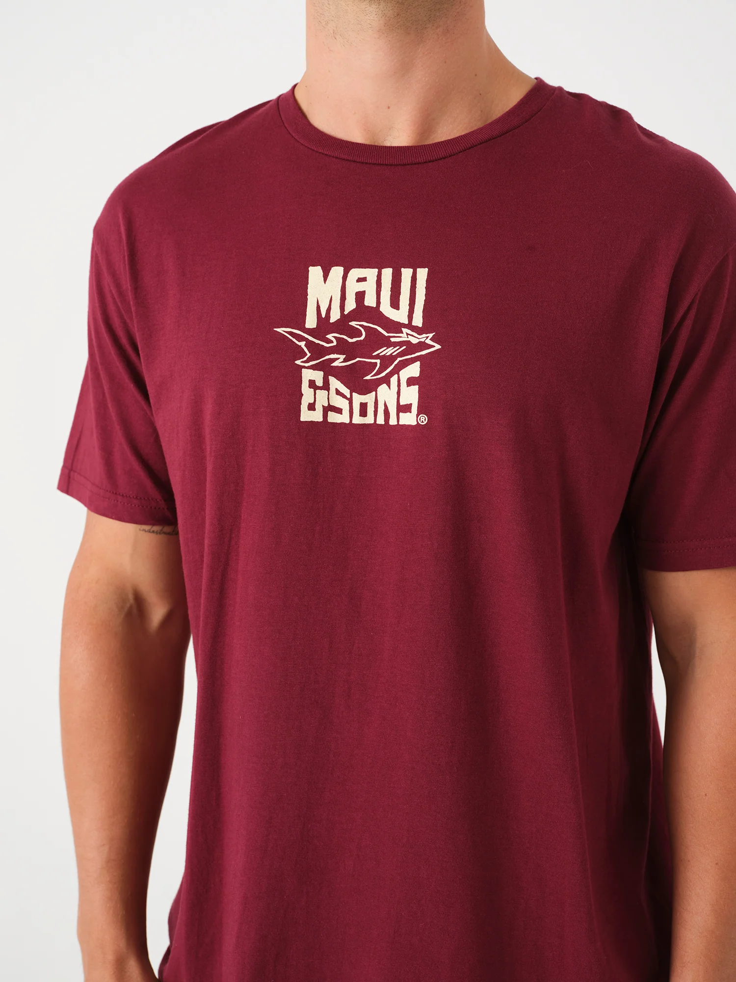 Maui Stoke T-Shirt in Maroon - Image 3