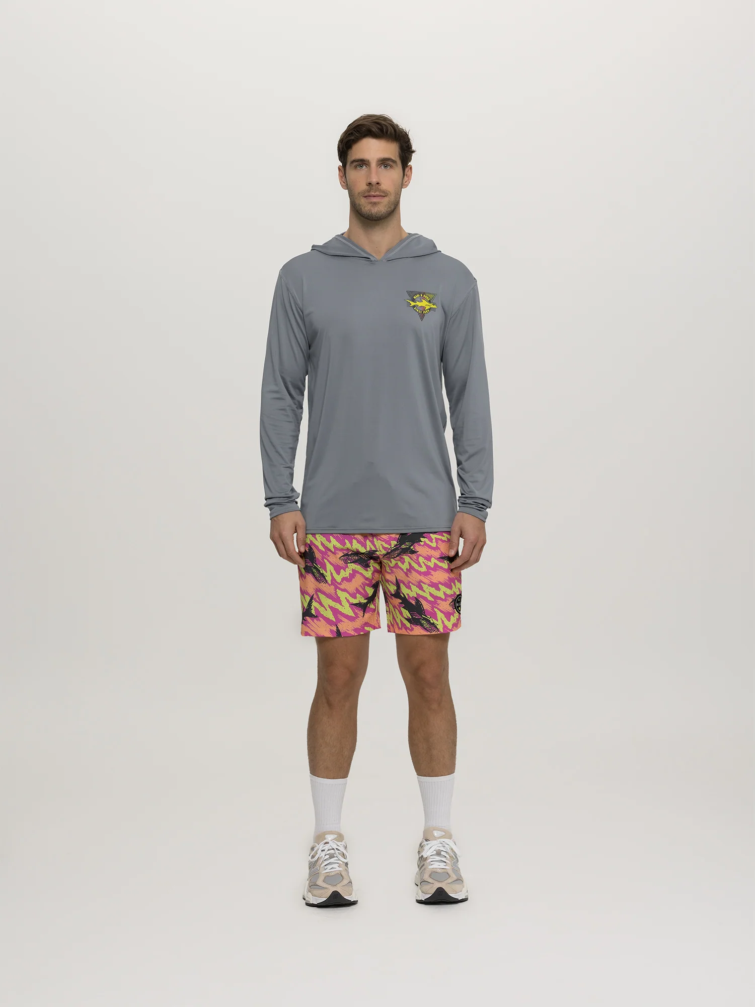 Out Angled Hooded Sun Shirt in in Gray - Image 2
