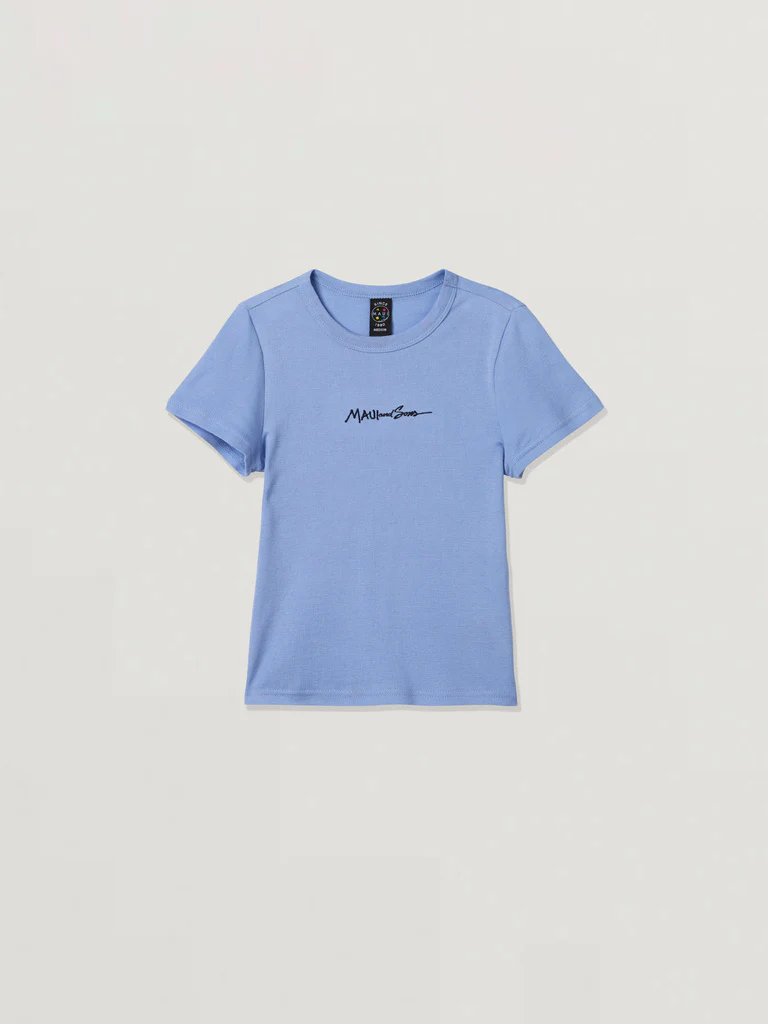 Script Ladies Ribbed Baby Tee