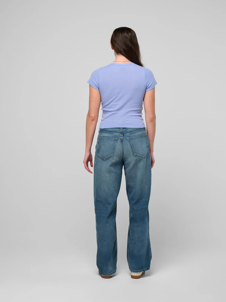 Script Ladies Ribbed Baby Tee - Image 5